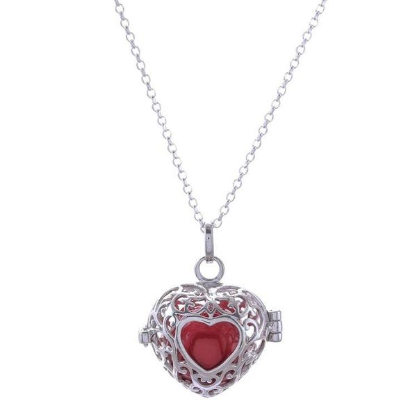 Alternate image for Ringing Sterling Silver Heart Motif Pendant Necklace Ringing Heart
