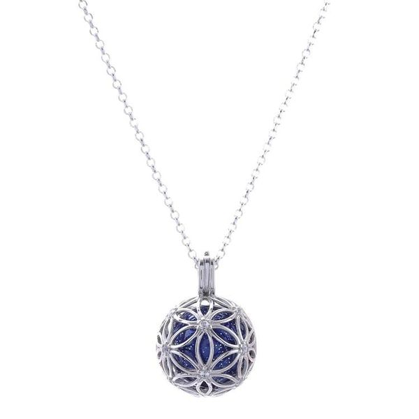 Alternate image for Ringing Bell Sterling Silver Pendant Necklace in Blue Winter Orb