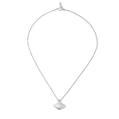 Alternate image for Sterling Silver Stingray Pendant Necklace from Thailand Glimmering Stingray