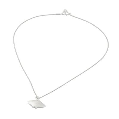Alternate image for Sterling Silver Stingray Pendant Necklace from Thailand Glimmering Stingray