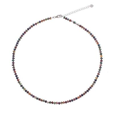 Alternate image for Hand Crafted Jasper and Glass Beaded Necklace Earth Hour