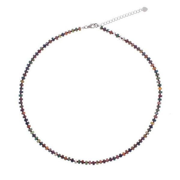 Alternate image for Hand Crafted Jasper and Glass Beaded Necklace Earth Hour