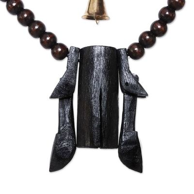 Alternate image for Artisan Crafted Raintree Wood Mobile from Thailand Farm Ring