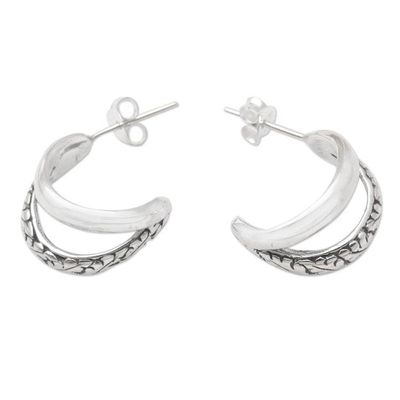 Alternate image for Sterling Silver Leaf-Motif Drop Earrings Leaf Curl