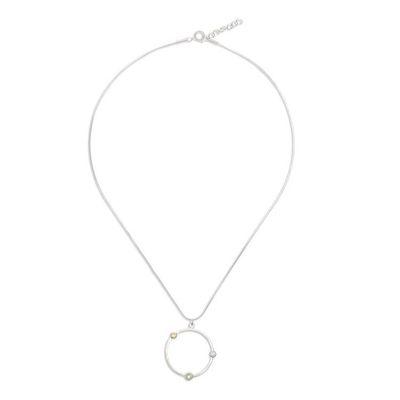 Alternate image for Peridot and Citrine Pendant Necklace Spring Rainbow