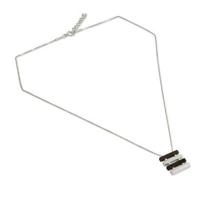 Alternate image for Artisan Crafted Necklace Sterling Silver and Wood Natures Balance