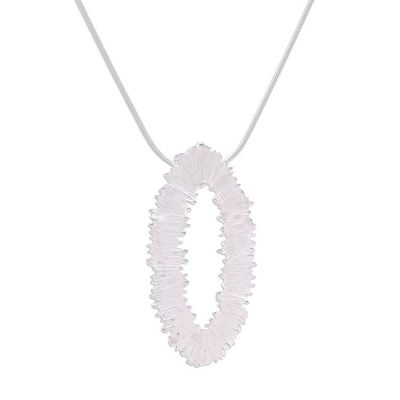 Alternate image for Abstract Sterling Silver Pendant Necklace from Thailand Wavy Ring