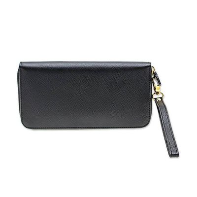 Alternate image for Handcrafted Onyx Leather Wristlet Wallet from Thailand Everyday Onyx