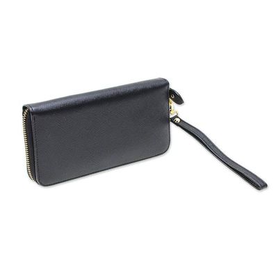 Alternate image for Handcrafted Onyx Leather Wristlet Wallet from Thailand Everyday Onyx