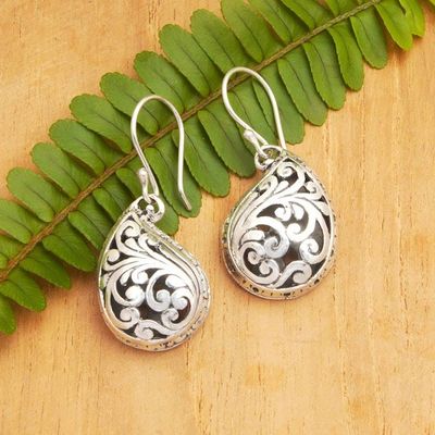 Primary image for Classic Leafy Sterling Silver Dangle Earrings from Bali Balis Sparkle