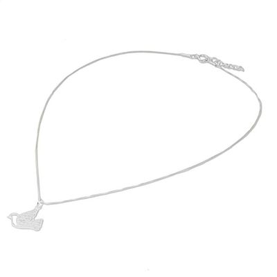 Alternate image for Sterling Silver Pendant Necklace Dove from Thailand The Dove