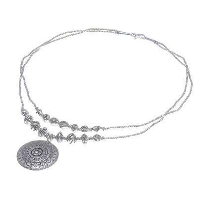 Alternate image for Thai Hill Tribe Style 950 Silver Pendant Necklace Hill Tribe Charm