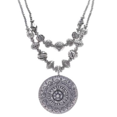 Alternate image for Thai Hill Tribe Style 950 Silver Pendant Necklace Hill Tribe Charm
