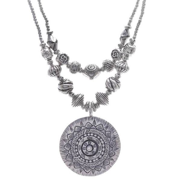 Alternate image for Thai Hill Tribe Style 950 Silver Pendant Necklace Hill Tribe Charm