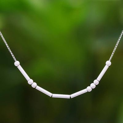 Primary image for Love-Themed Morse Code Sterling Silver Necklace Morse Love