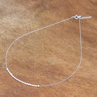 Alternate image for Love-Themed Morse Code Sterling Silver Necklace Morse Love