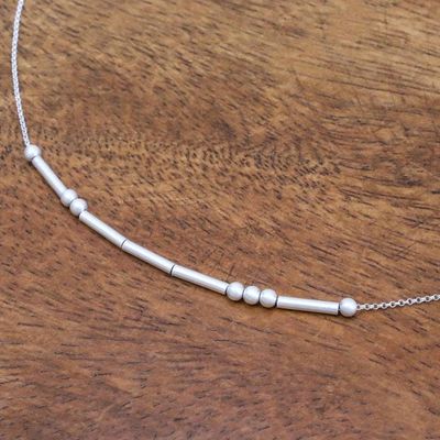 Alternate image for Love-Themed Morse Code Sterling Silver Necklace Morse Love