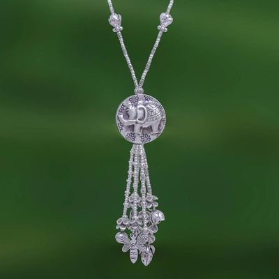 Primary image for 950 Silver Elephant Charm Pendant Necklace Elephant Charm