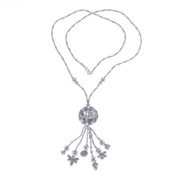 Alternate image for 950 Silver Elephant Charm Pendant Necklace Elephant Charm