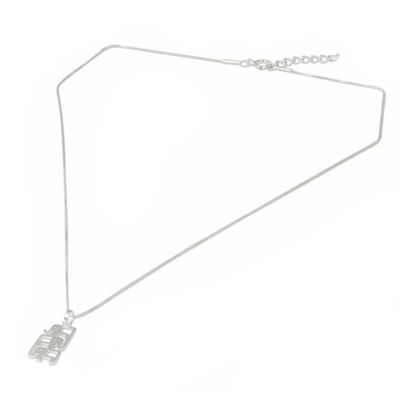 Alternate image for Brushed Sterling Silver Three-Elephant Pendant Necklace Elephant Pyramid