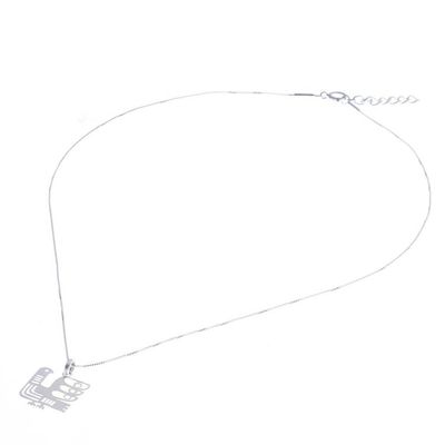 Alternate image for Egyptian-Style Sterling Silver Chicken Pendant Necklace Egyptian Chicken