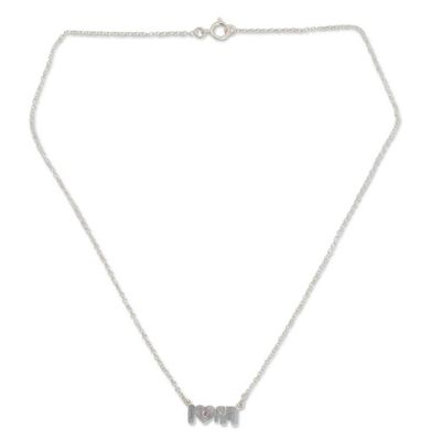 Alternate image for Tourmaline pendant necklace I Love Elephants