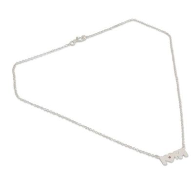 Alternate image for Tourmaline pendant necklace I Love Elephants