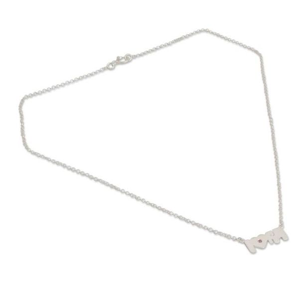 Alternate image for Tourmaline pendant necklace I Love Elephants