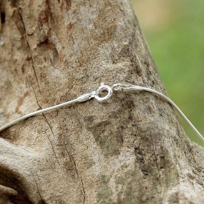 Alternate image for Sterling Silver Ganesha Pendant Necklace from Thailand Spirit of Ganesha