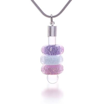 Alternate image for Thai Multicolor Handblown Glass Beaded Pendant Necklace Dreamy Amulets