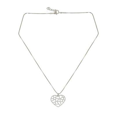 Alternate image for Sterling silver heart pendant Paths of Love