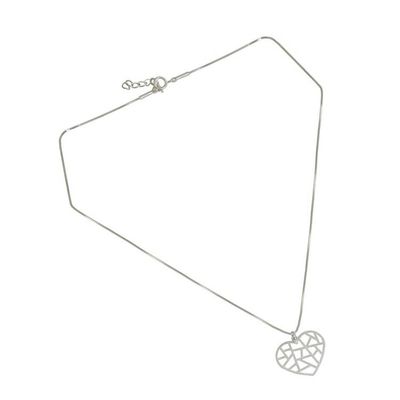 Alternate image for Sterling silver heart pendant Paths of Love