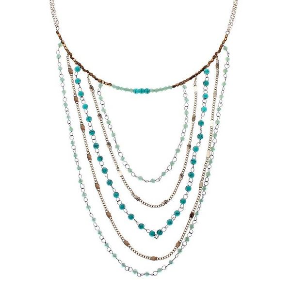 Alternate image for Gold-Accented Calcite Beaded Strand Necklace from Thailand Cascade Dream