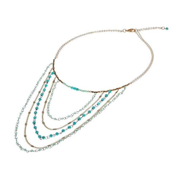 Alternate image for Gold-Accented Calcite Beaded Strand Necklace from Thailand Cascade Dream