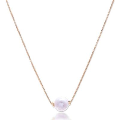 Alternate image for 18k Gold-Plated Ball Necklace with Cultured Pearl Pendant Timeless Grace