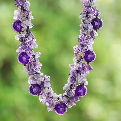 Primary image for Handmade Amethyst Cluster Necklace Amethyst Gush