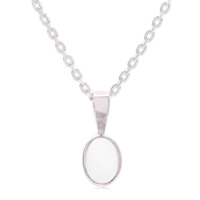 Alternate image for Natural Rainbow Moonstone Sterling Silver Pendant Necklace Pure Inspiration