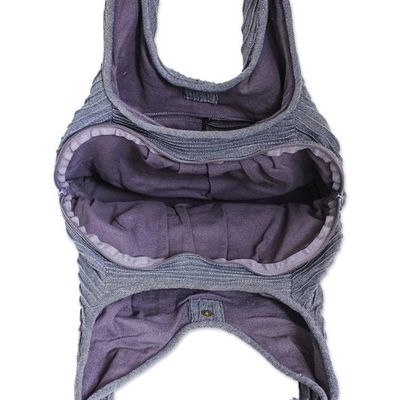 Alternate image for 100 Cotton Textured Shoulder Bag in Taupe from Thailand Thai Texture in Taupe