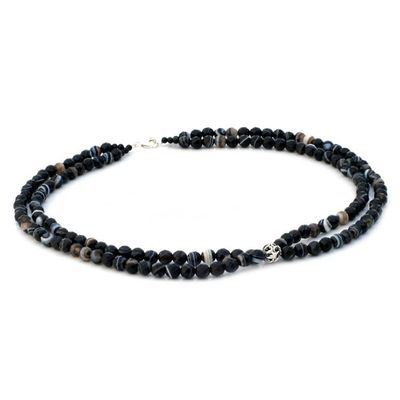 Alternate image for Unique Beaded Onyx Necklace Profound