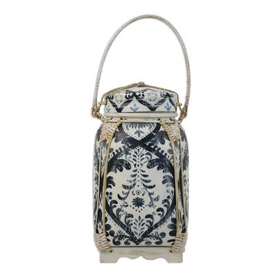Alternate image for Traditional Thai Blue and White Decorative Jar Exotic Sky