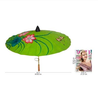 Alternate image for Saa Paper Parasol with Floral Motifs Lily Wonderland