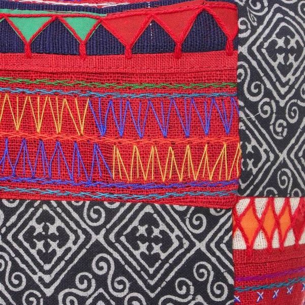 Alternate image for Red and Black and White Patchwork Cotton Blend Shoulder Bag Patchwork Perfection