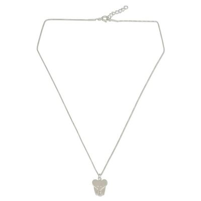 Alternate image for Thai Fair Trade Sterling Silver Pendant Necklace Loyal Elephant