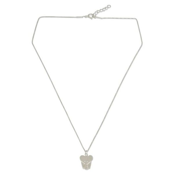 Alternate image for Thai Fair Trade Sterling Silver Pendant Necklace Loyal Elephant