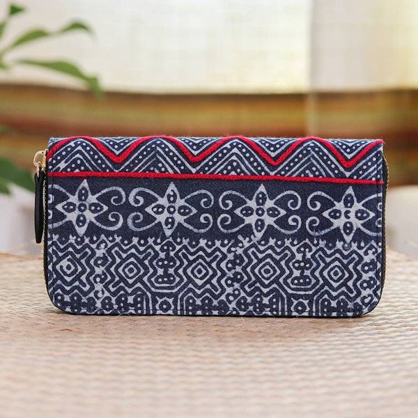 Alternate image for Artisan Crafted Long Cotton Wallet Bright Wave