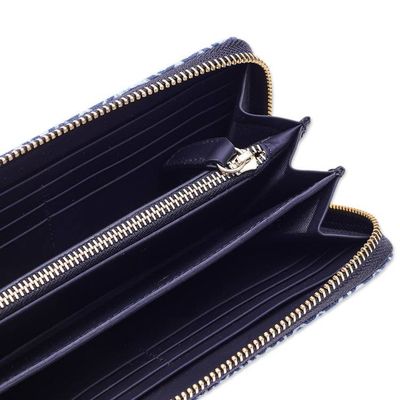Alternate image for Artisan Crafted Long Cotton Wallet Bright Wave
