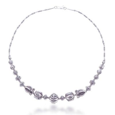 Alternate image for Bohemian Thai Hill Tribe Silver Beaded Pendant Necklace Hill Tribe Majesty