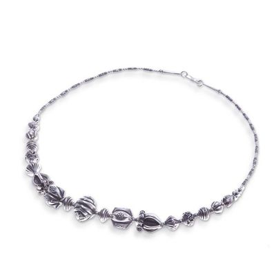 Alternate image for Bohemian Thai Hill Tribe Silver Beaded Pendant Necklace Hill Tribe Majesty