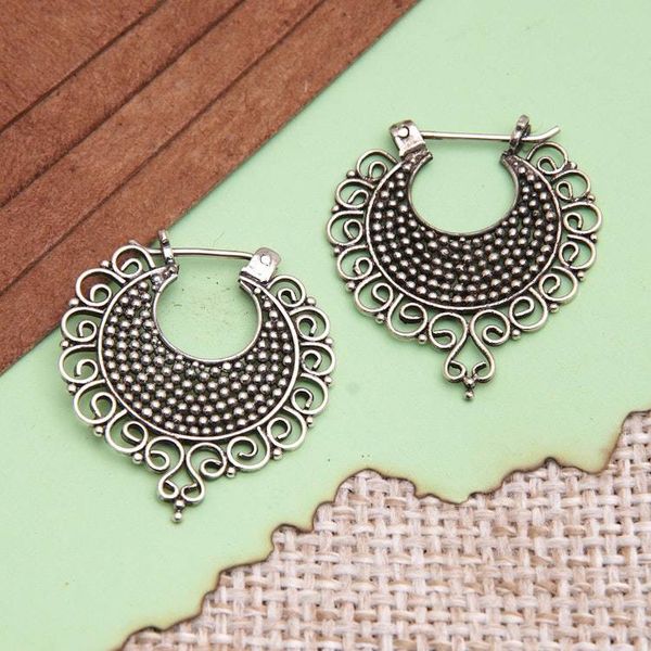 Alternate image for Traditional Sterling Silver Hoop Earrings from Bali Gianyar Majesty