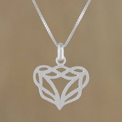 Alternate image for Artisan Crafted Sterling Silver Pendant Necklace Hidden Lion